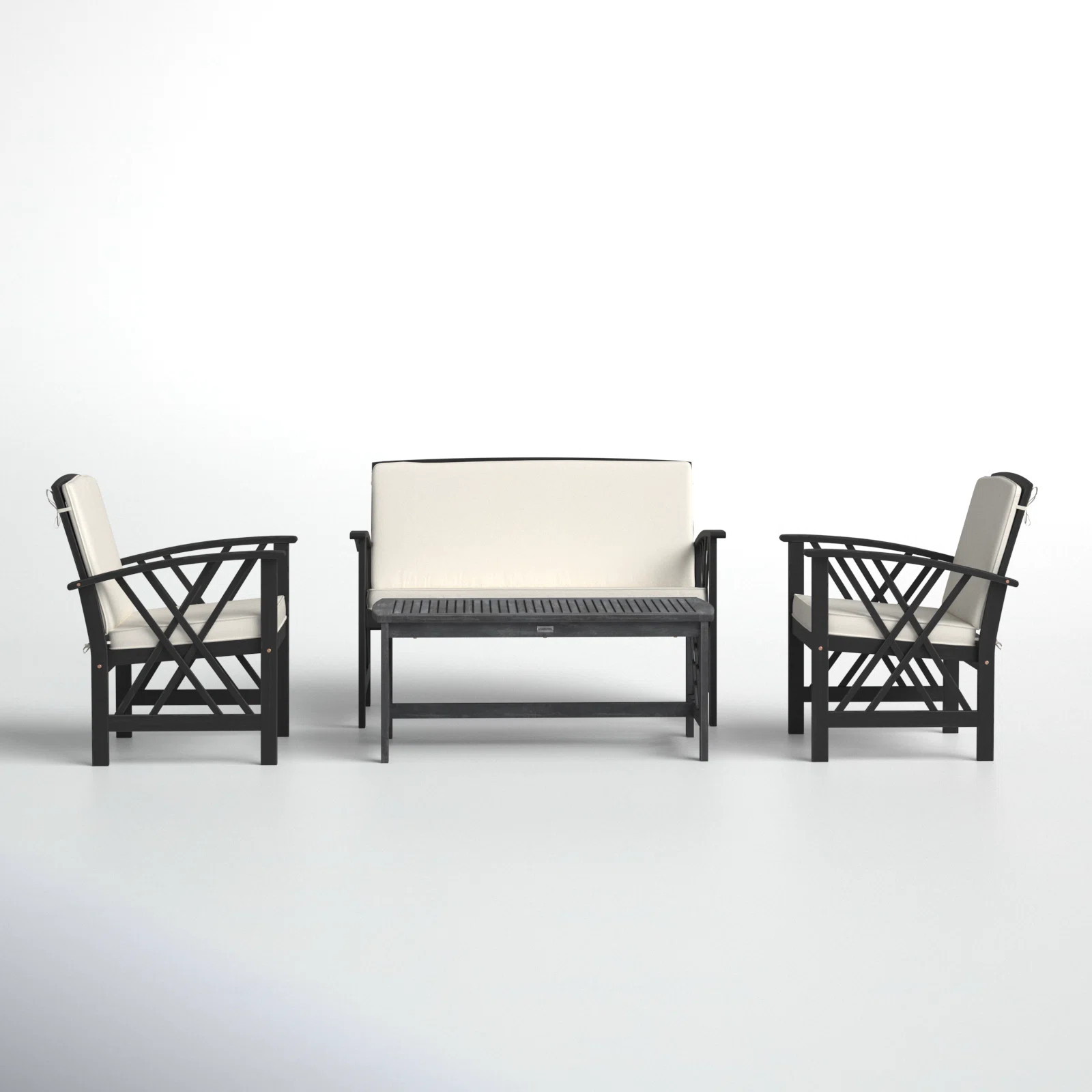 Calhoun Acacia 4 - Person Patio Conversation Sets with Cushions | Wayfair North America