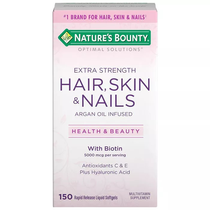 Optimal Solutions Extra Strength Hair, Skin and Nails Dietary Supplement Softgels - 150ct | Target