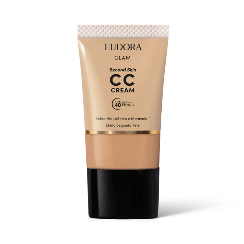 CC Cream Eudora Glam Second Skin Cor 50 30ml | Eudora | Eudora (BR)