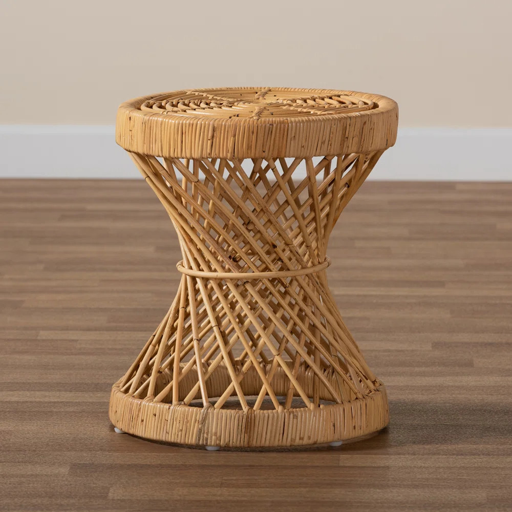 Bayou Breeze Rattan Knotts Pedestal End Table | Wayfair | Wayfair North America