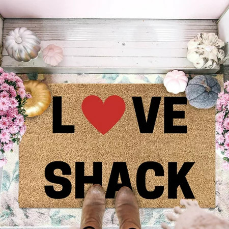 Deals！Loyerfyivos Valentine s Day Love Heart Doormat Linen Welcome Carpet Rubber Non-Slip Mother s V | Walmart (US)