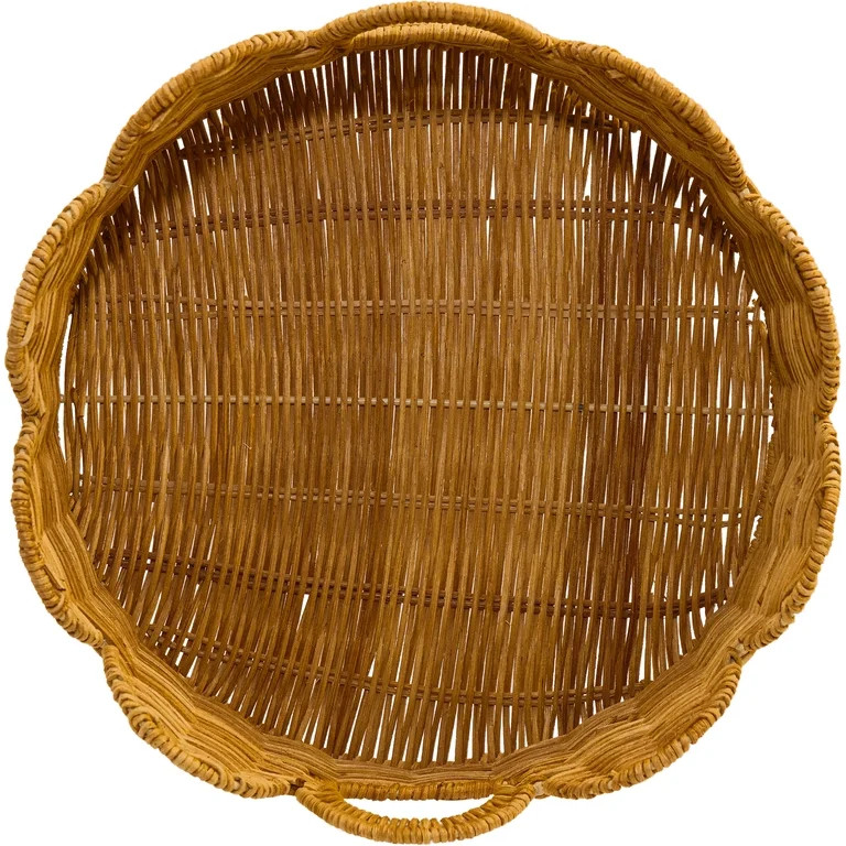 Rattan Scallop Tray, 12.5" x 4.25", by My Texas House | Walmart (US)