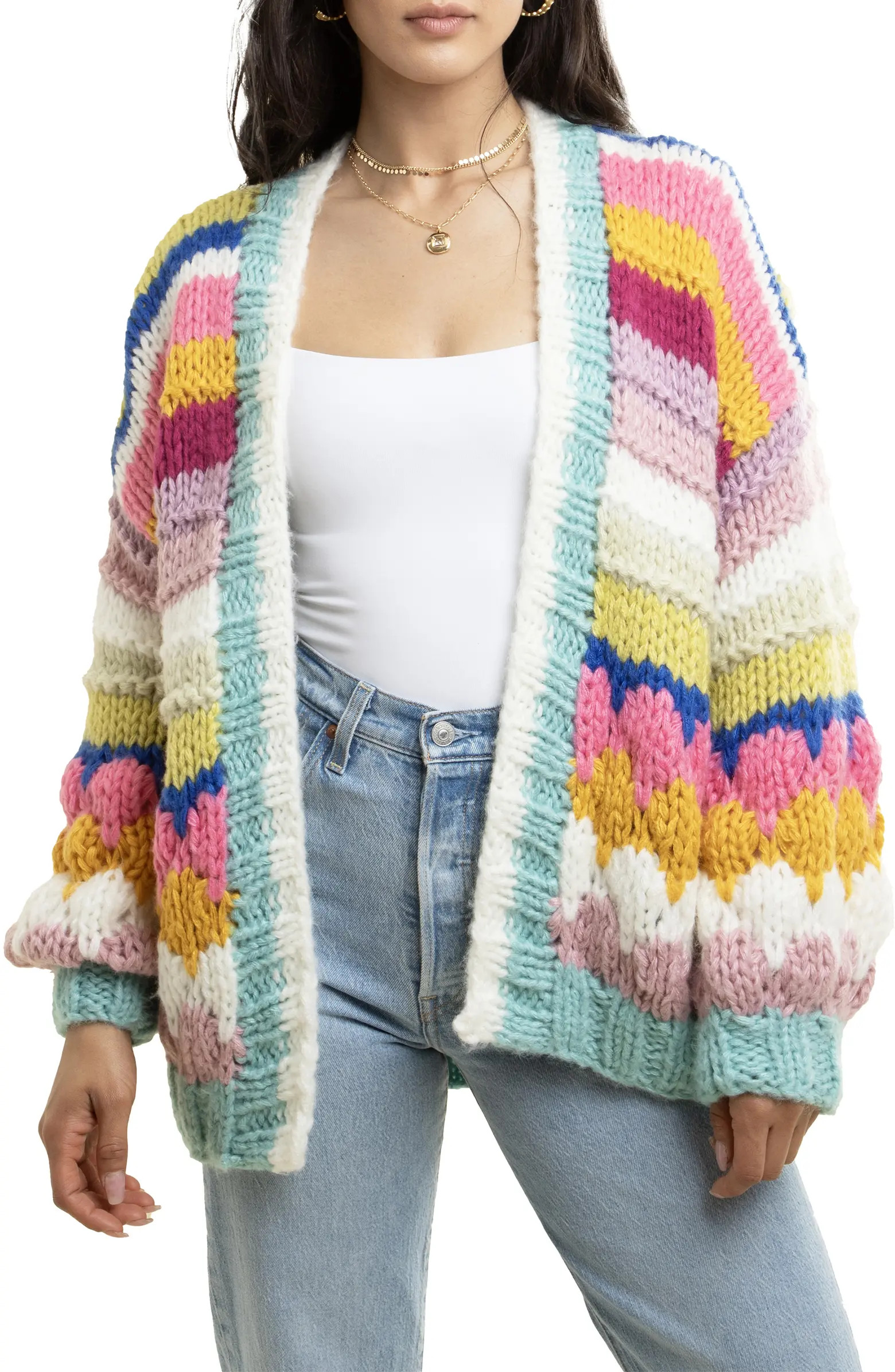 SAACHI Rainbow Bubble Cardigan | Nordstromrack | Nordstrom Rack