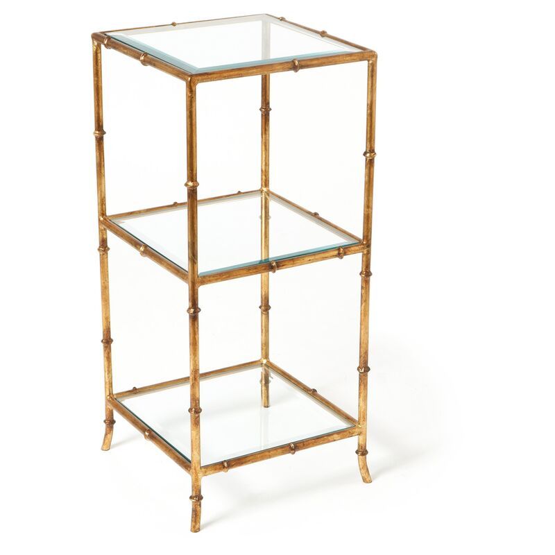 Kenmore Side Table, Gold | One Kings Lane
