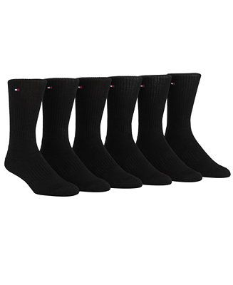 Tommy Hilfiger 6-Pack Cushion Sole Sports Crew Socks - Macy's | Macy's