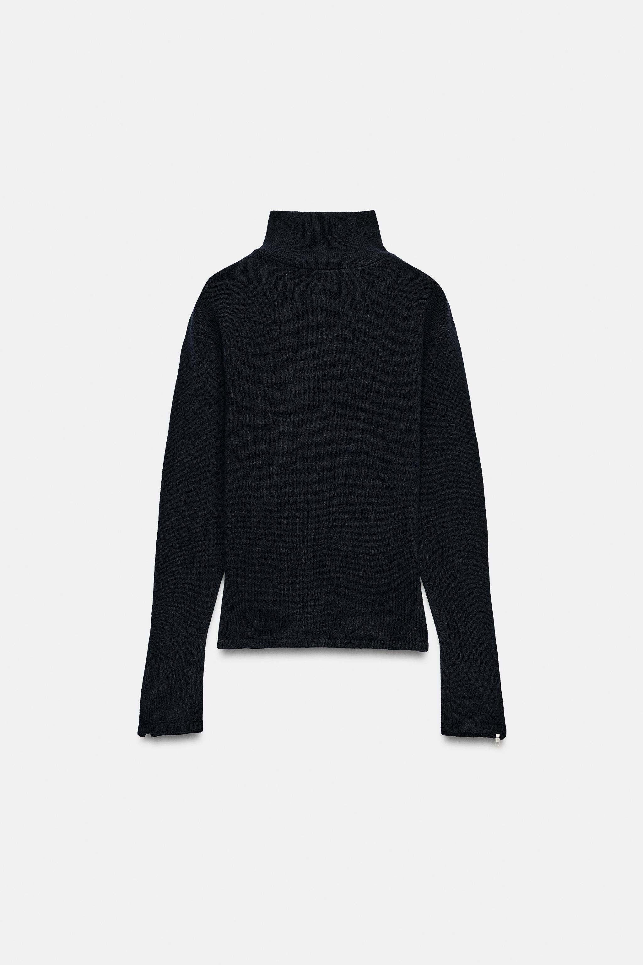 100% WOOL JUMPER WITH ZIPS | Zara UK
