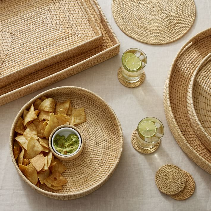 Merida Rattan Serveware | West Elm (US)