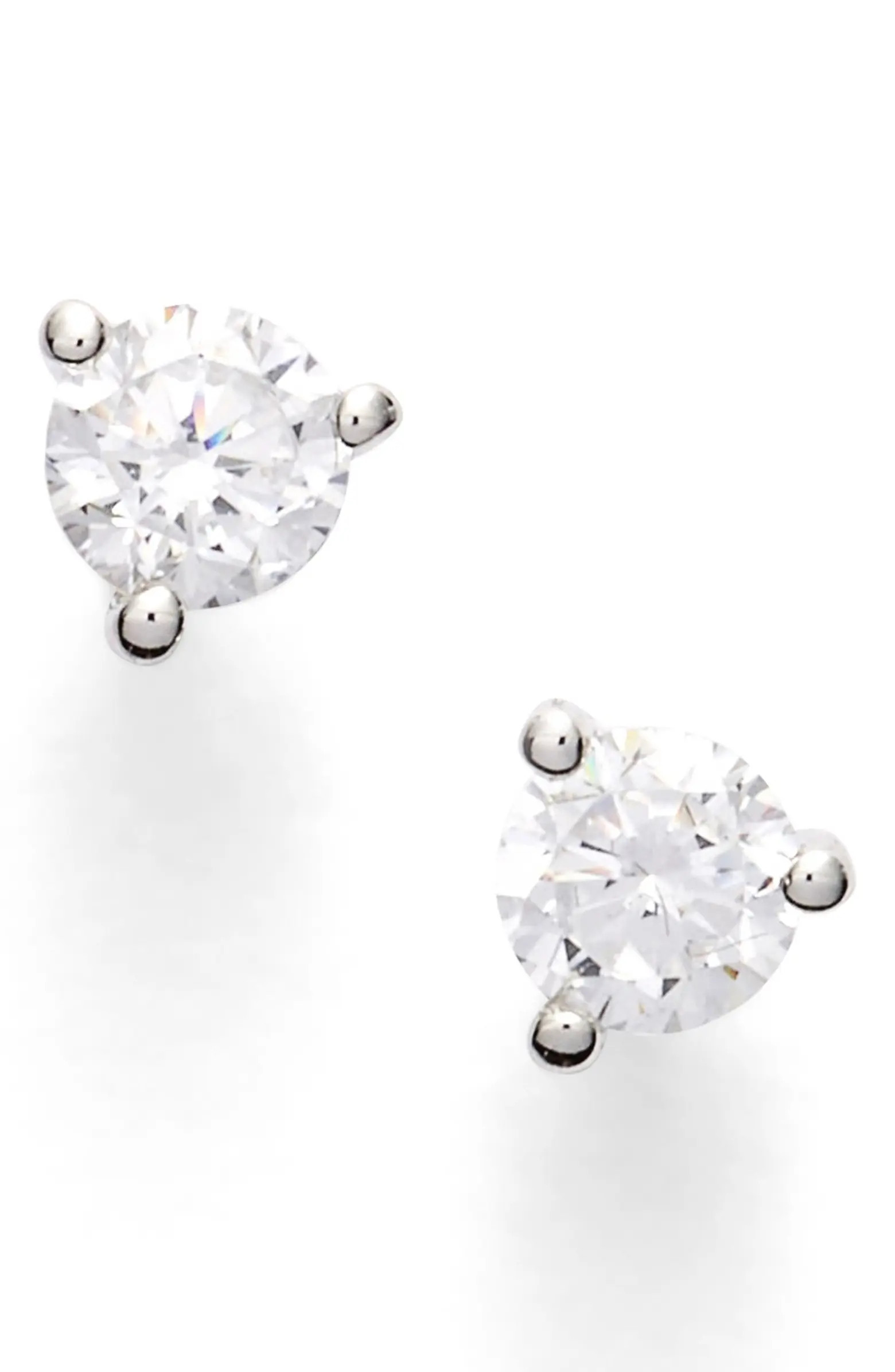 Precious Metal Plated .25ct tw Cubic Zirconia Stud Earrings | Nordstrom