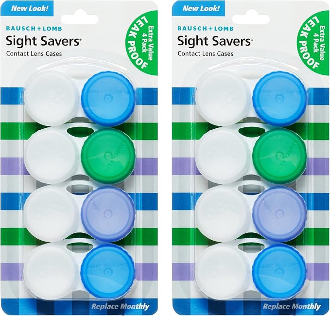 Bausch & Lomb Sight Savers Leak Proof Contact Lens Cases, 4 Count (Pack of 2) | Amazon (US)
