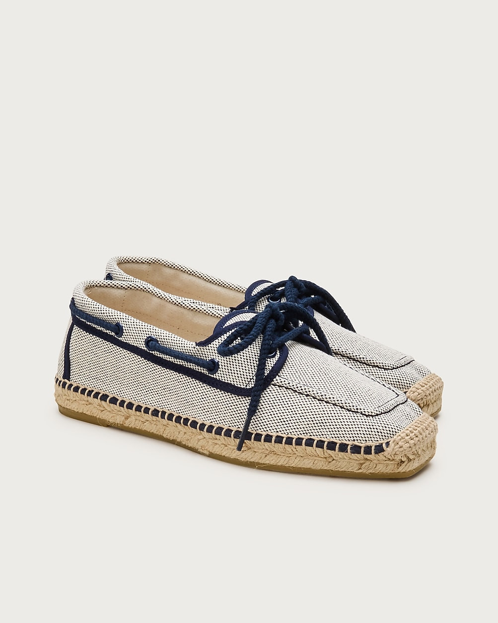 Made-in-Spain boat shoe espadrilles in marled canvas | J. Crew US