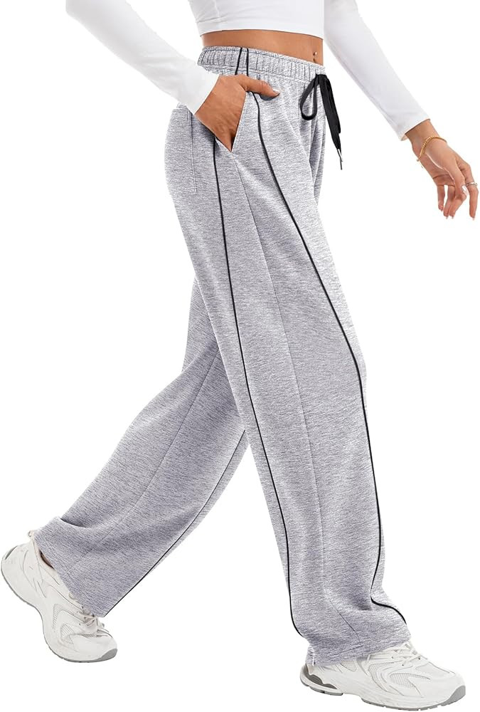 IVIR Track Pants Women Barrel Wide Leg Sweatpants | Amazon (US)