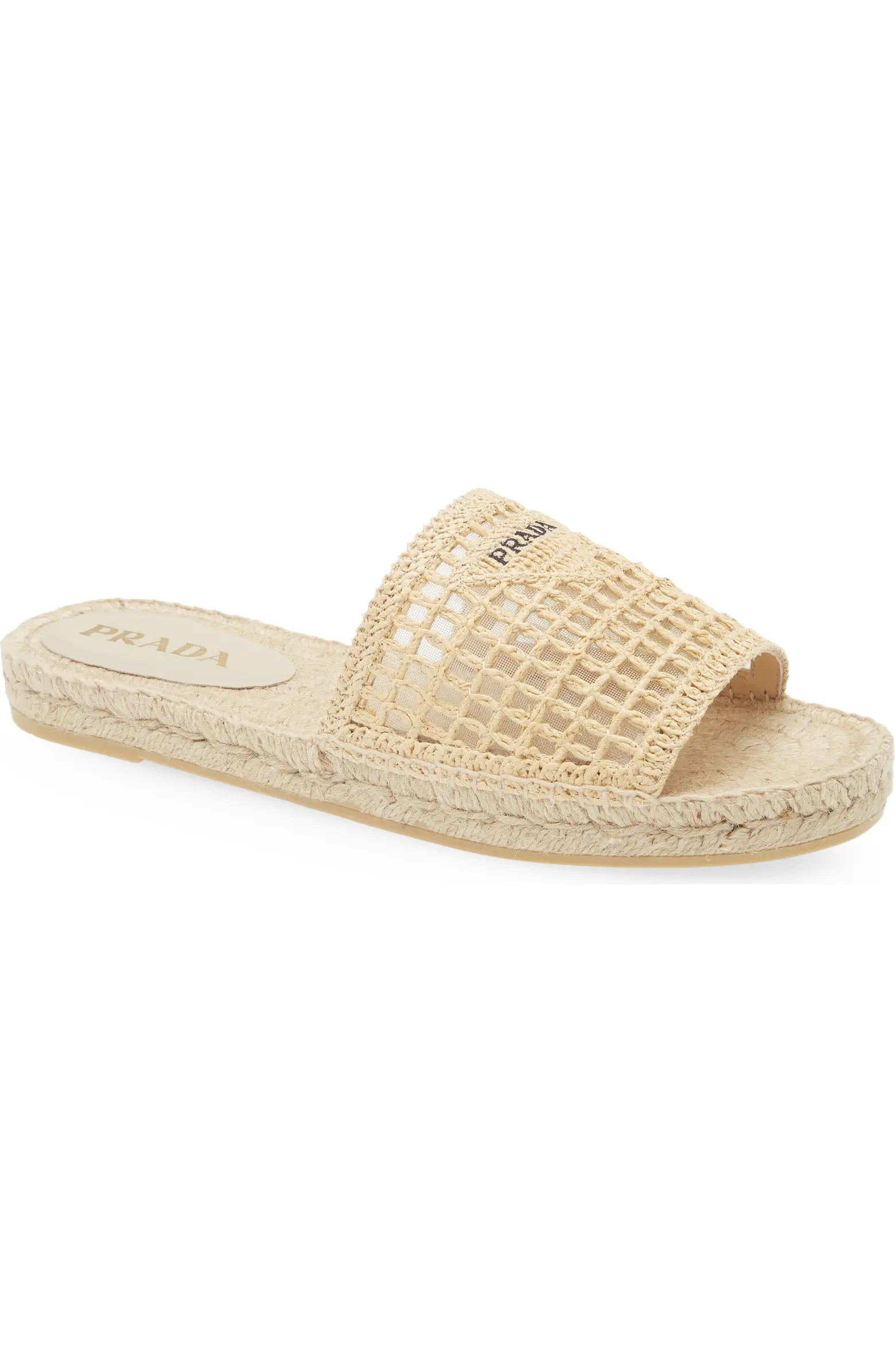 Raffia Espadrille Slide Sandal (Women) | Nordstrom