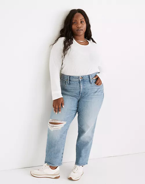 The Plus Perfect Vintage Straight Jean in Reinhart Wash | Madewell
