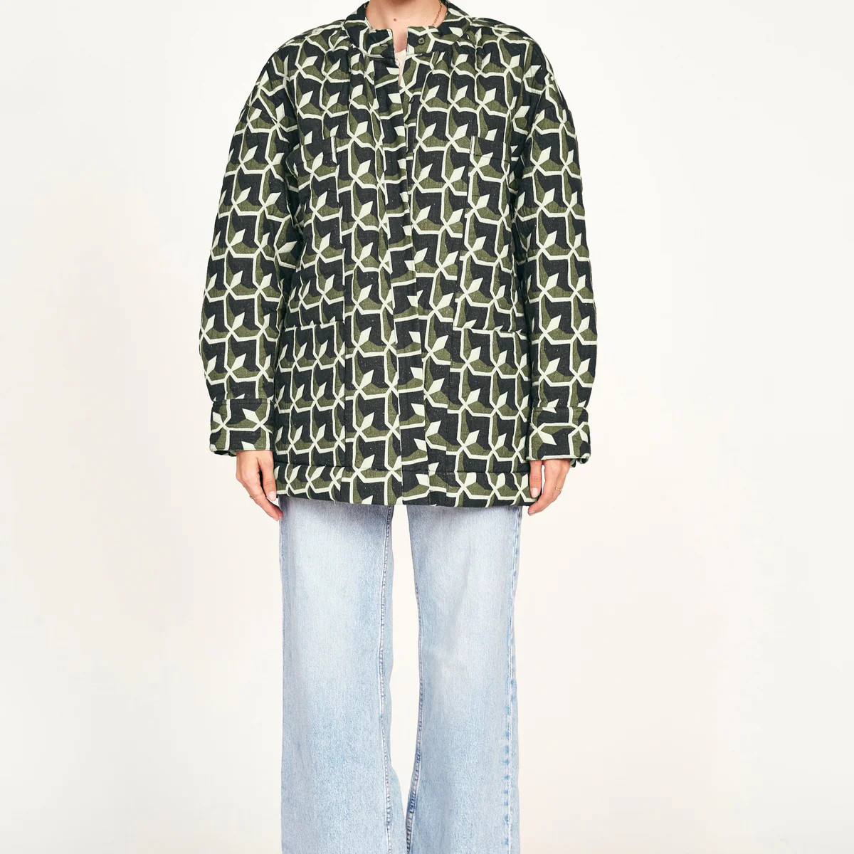 FINAL FEW / Bergen Jacket in Olive Parquet - FINAL SALE | MIRTH