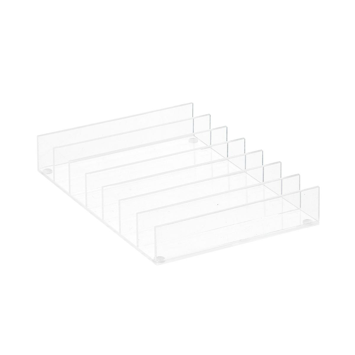 Luxe 7-Section Divided Palette Insert Clear | The Container Store
