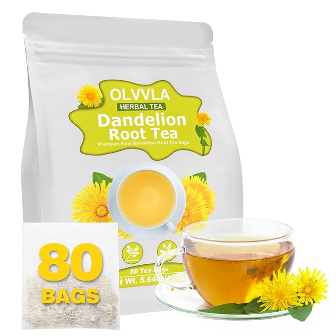 Olvvla - Dandelion Root Tea Bags - 2g X 80 Count - Premium Raw Dandelion Root Tea - Caffeine-free... | Amazon (US)