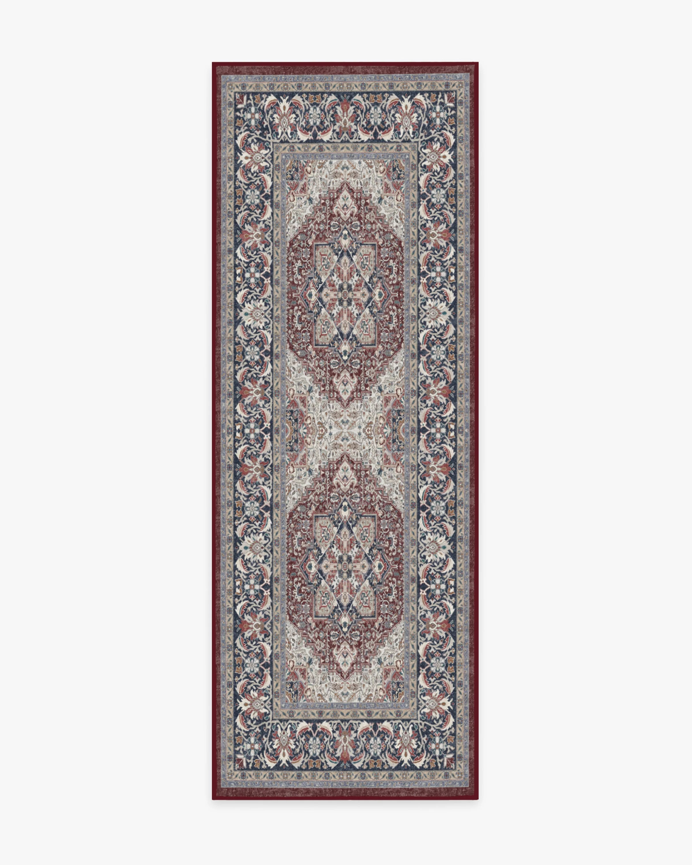 Hendesi Heriz Bordeaux Flatwoven Rug | Ruggable