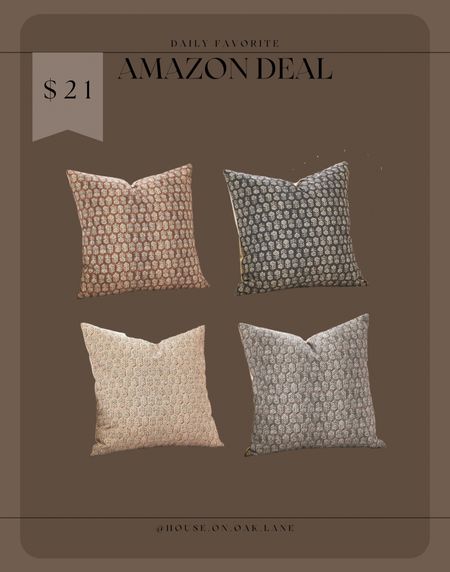 Block print pillow cover from Amazon! 

#LTKsalealert #LTKfindsunder50 #LTKhome