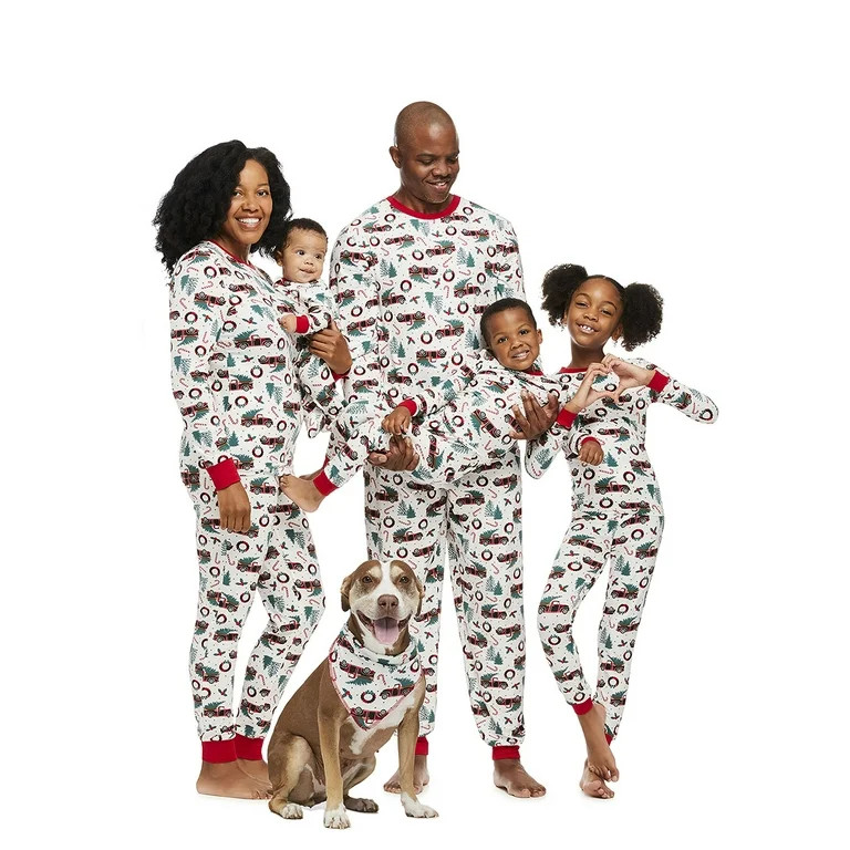 Jolly Jammies Classic Heritage Christmas Print Matching Family Christmas Pajama Set | Walmart (US)