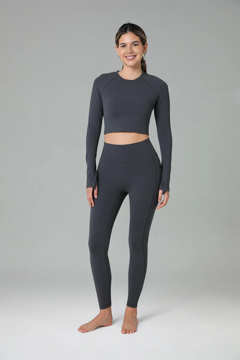 Dreamlux High Waisted No Front Seam Workout 7/8 Leggings w/Pockets | Colorfulkoala