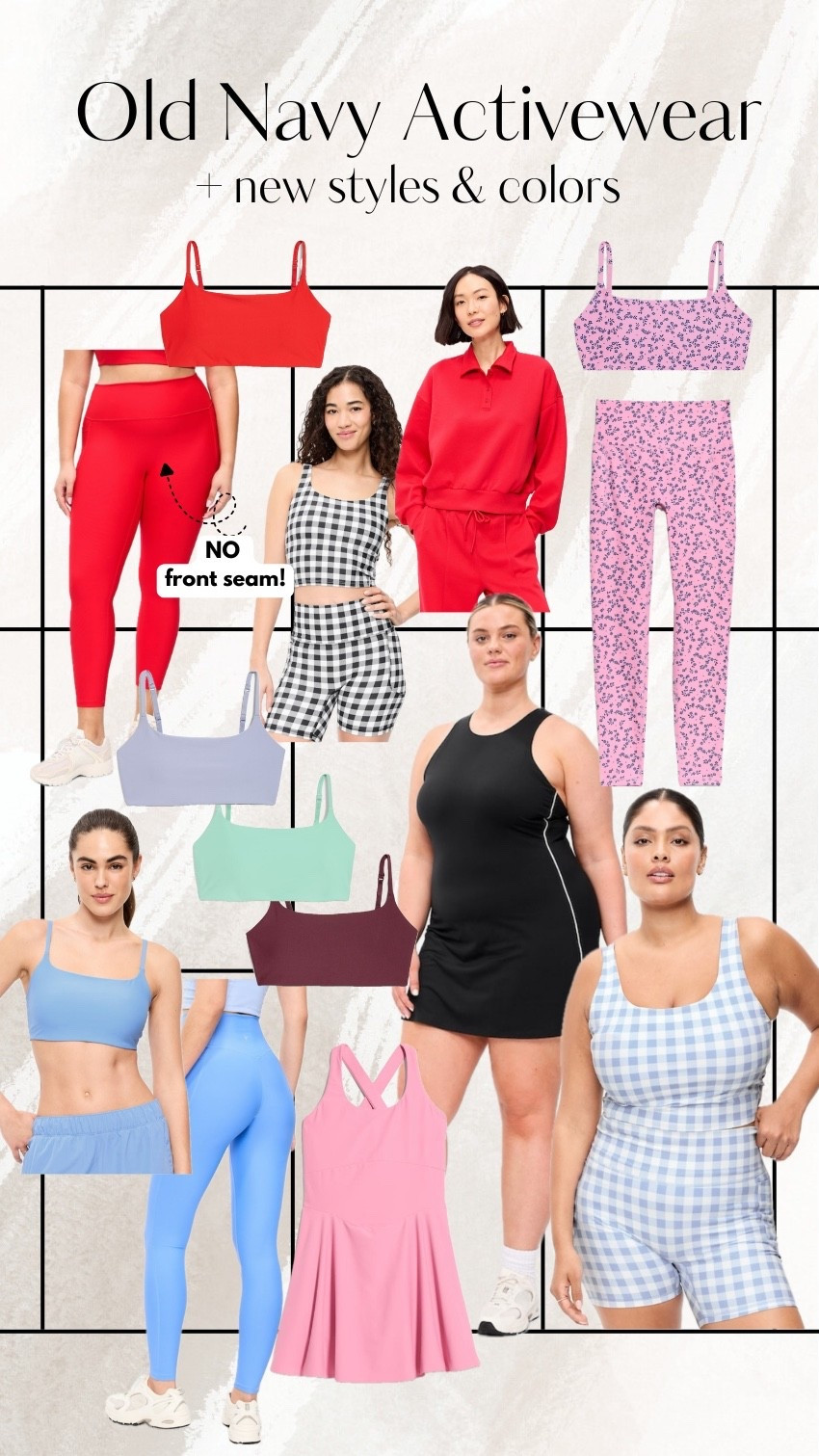 new activewear from old navy including all NEW colors & prints of the NO FRONT SEAM leggings & bike shorts! 

#LTKActive #LTKMidsize #LTKSaleAlert