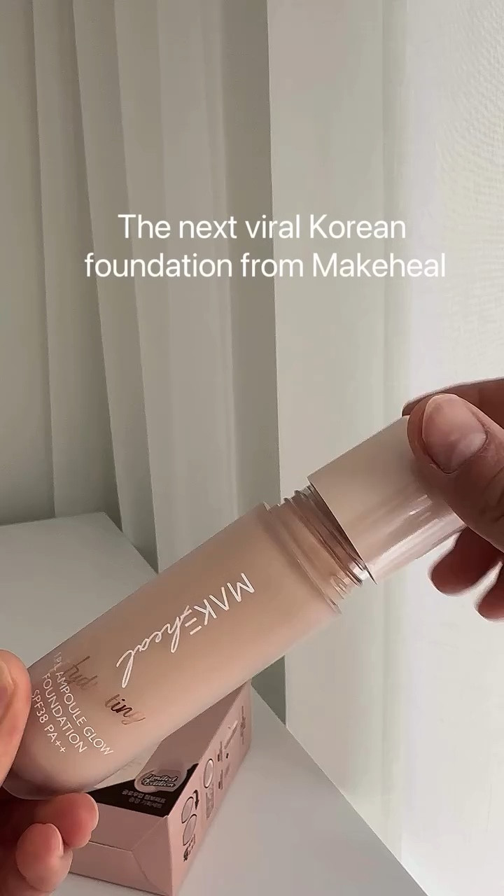 @makeheal_official Hydrating 1PL Ampoule Glow Foundation 💦 (a makeup brand by @mediheal_official ) 
Hydrating + amazing coverage + sun protection + 1.8” long wand 🥰

Comes in 4 Shades
19-N PURITY
21-N CLARITY
21-C PEONY
23-N REV LIGHT (using in the video) 

Just launched on @amazon 

#mediheal #makeheal #skincare #kbeauty #glowyskin #glassskin #foundation #base #Makeheal #Mediheal #Foundation #Multistick #Blusher #Makeup #Kbeauty #Glassskin #Glowyskin #AmazonFinds #AmazonBeauty #HyaluronicAcid