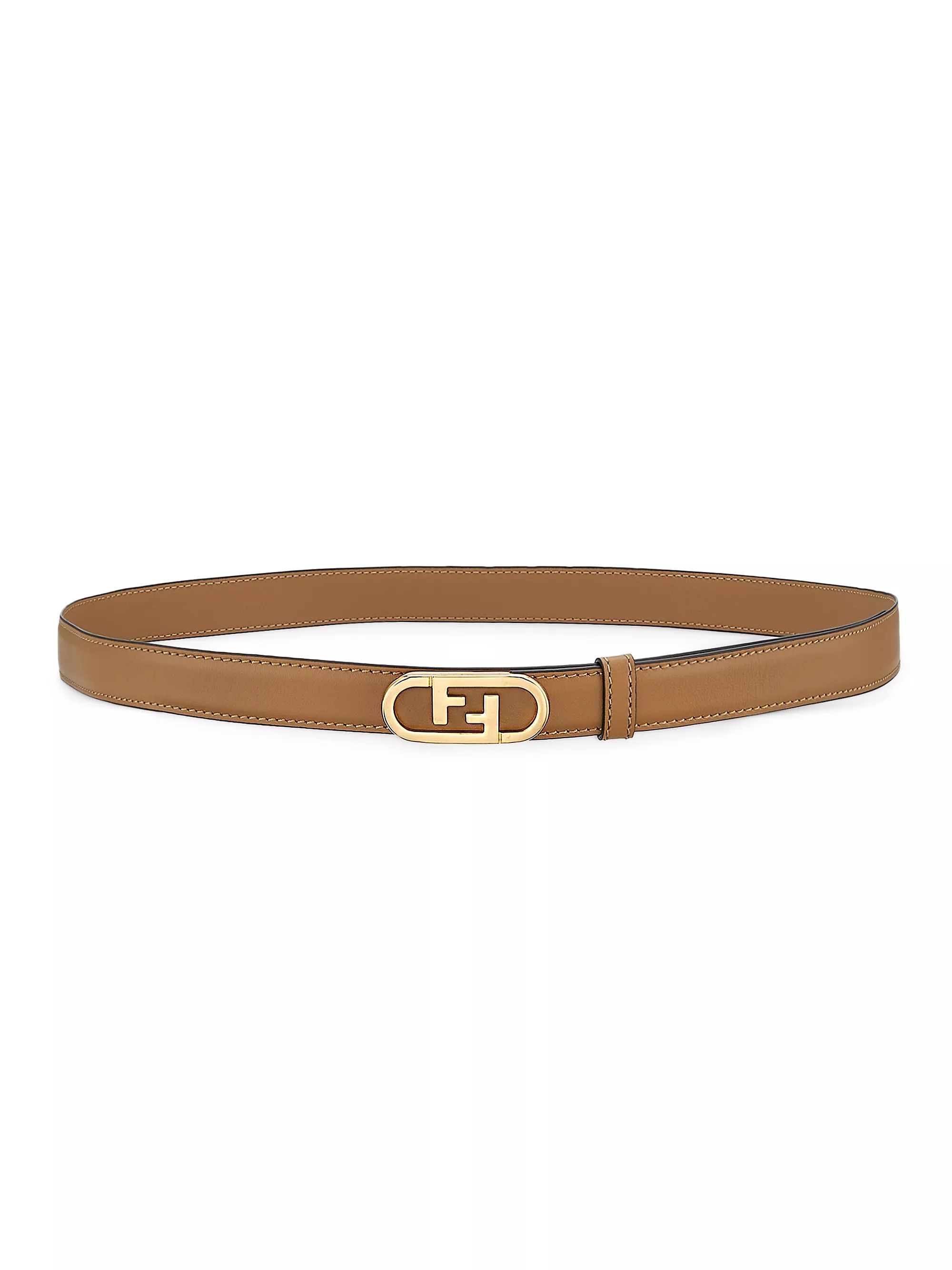 FF Logo Leather Belt | Saks Fifth Avenue