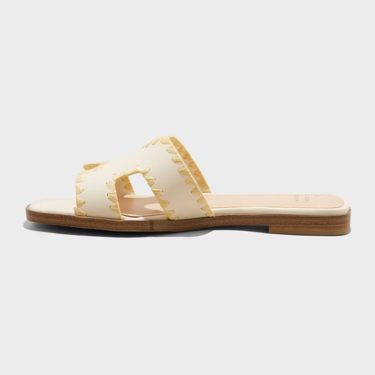 Women's Helena Whipstitch Slide Sandals - A New Day™ White 8.5 | Target