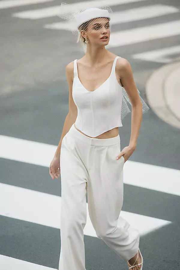 Mare Mare Crepe Mid-Rise Wide-Leg Pants | Anthropologie (US)