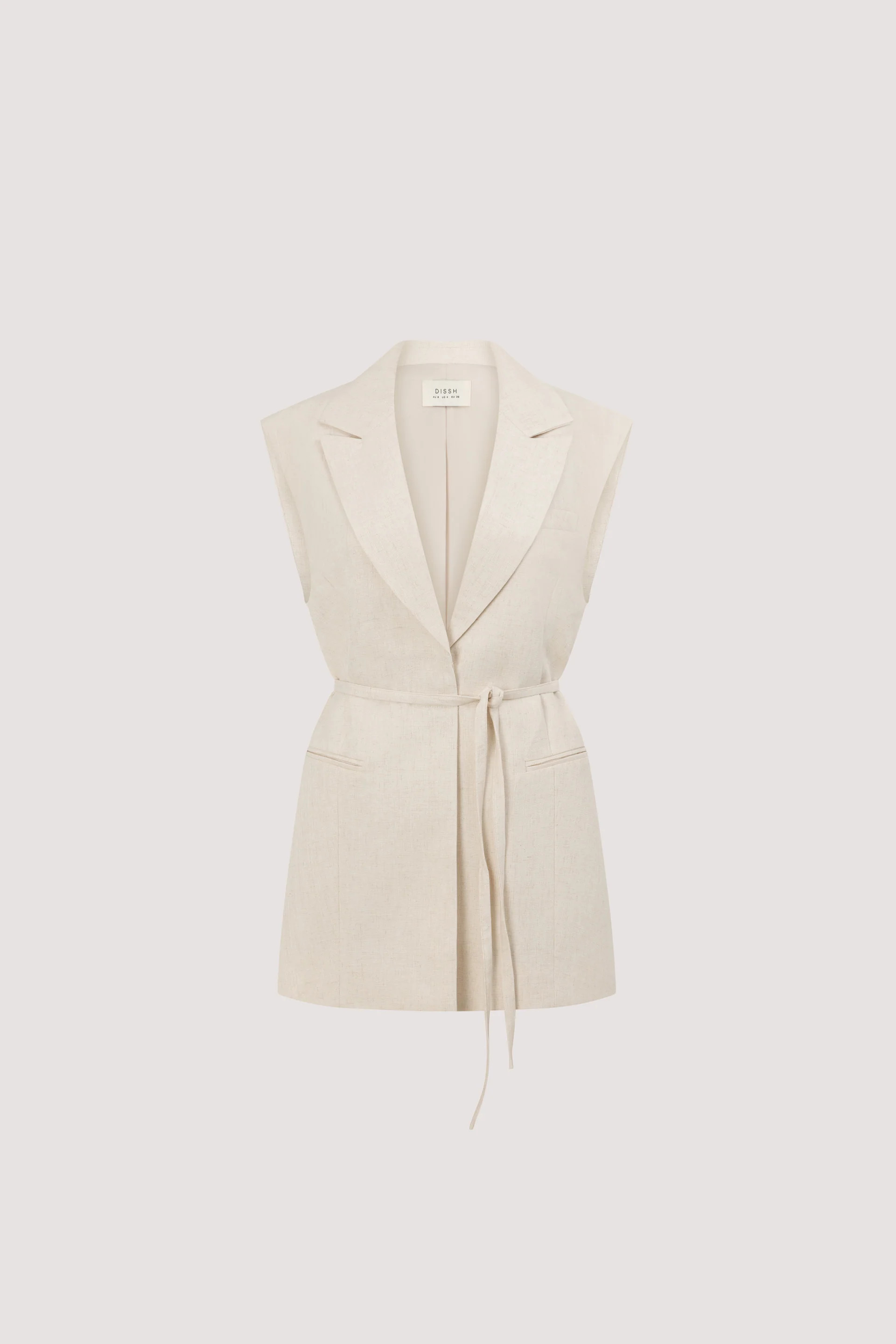 ROSALIE CREAM MARLE WRAP VEST | DISSH