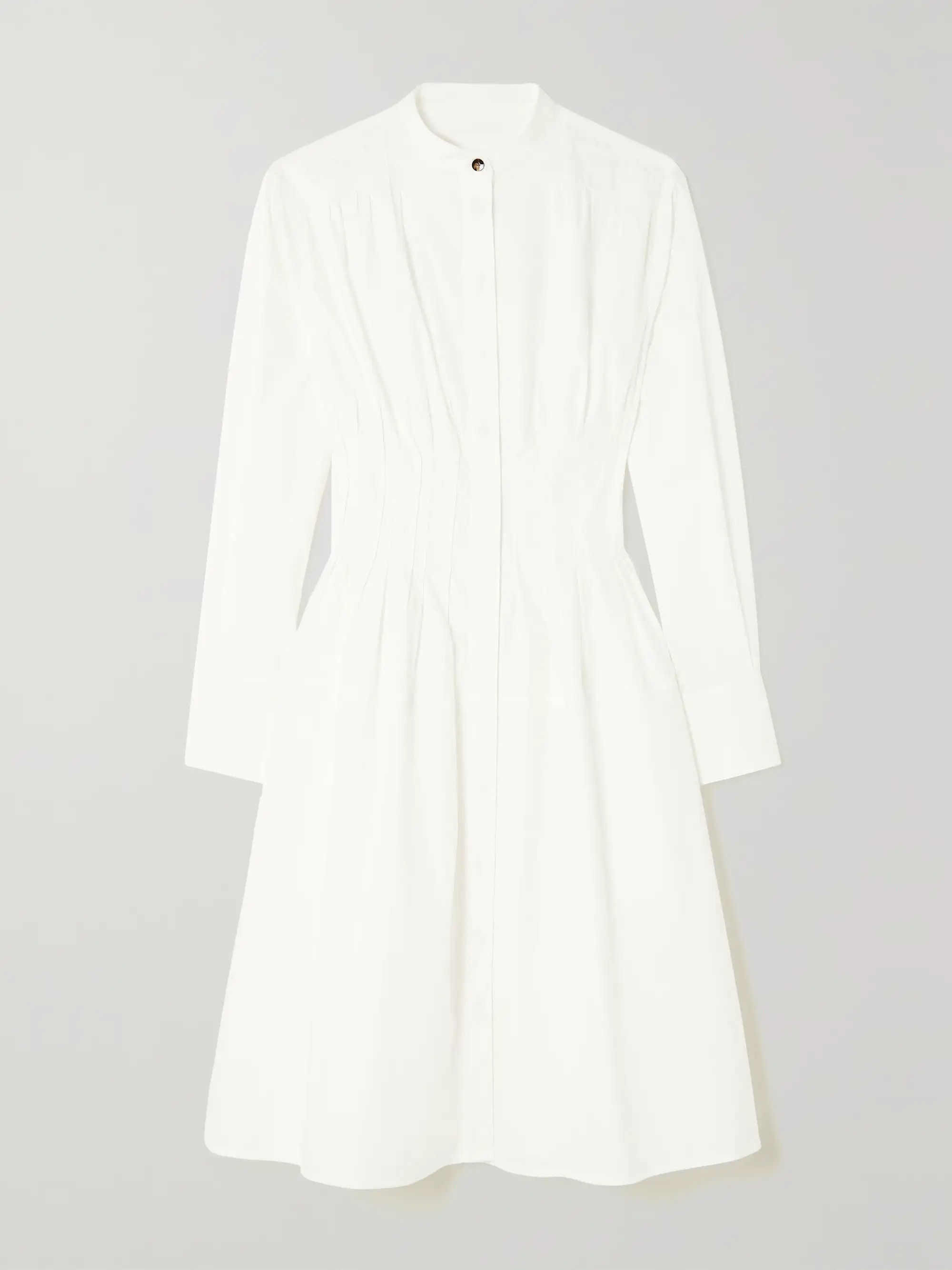 Pintucked stretch-cotton poplin shirt dress | NET-A-PORTER (US)