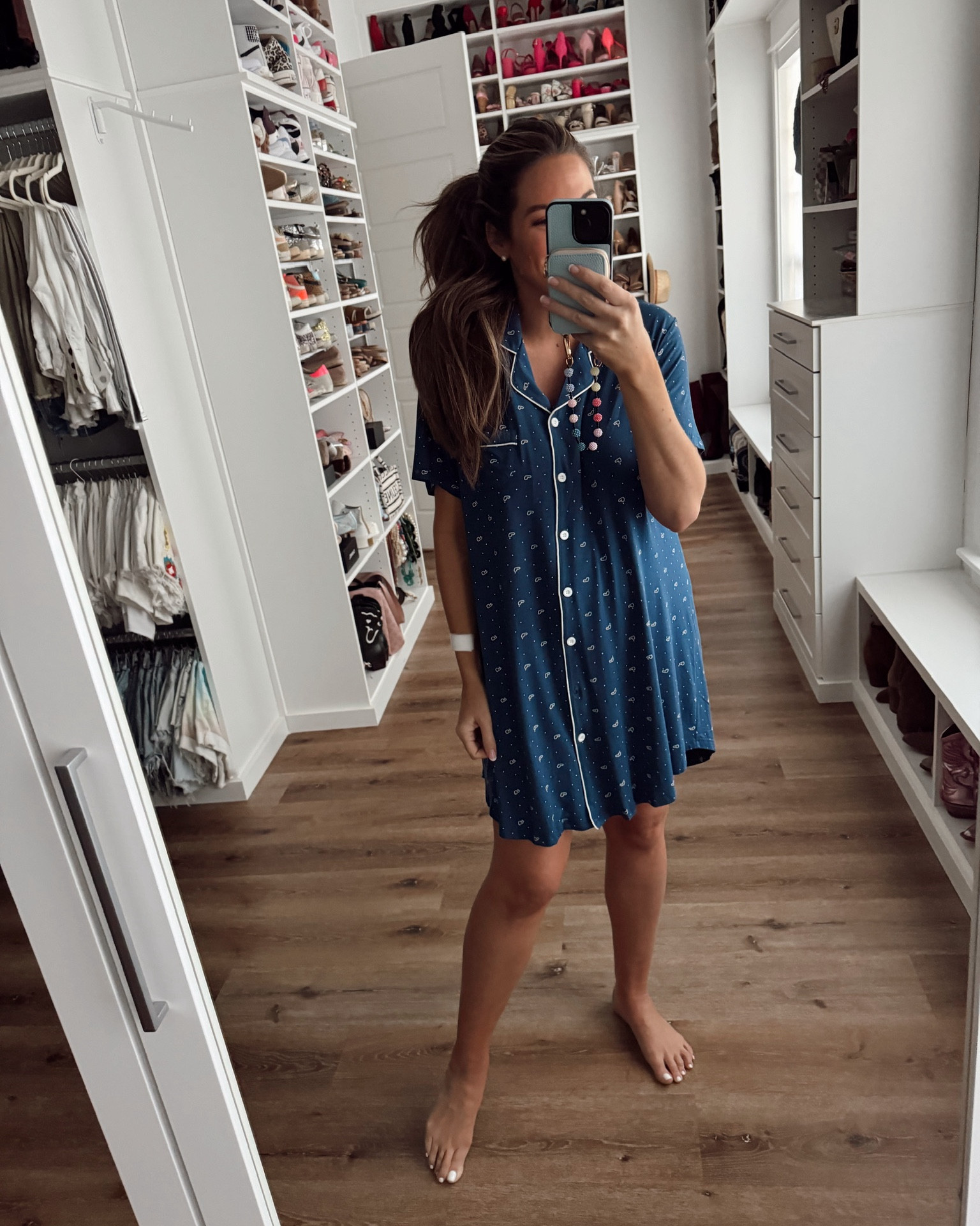 In an xl button down sleep shirt for postpartum outfitts

#LTKBaby #LTKStyleTip #LTKFindsUnder50