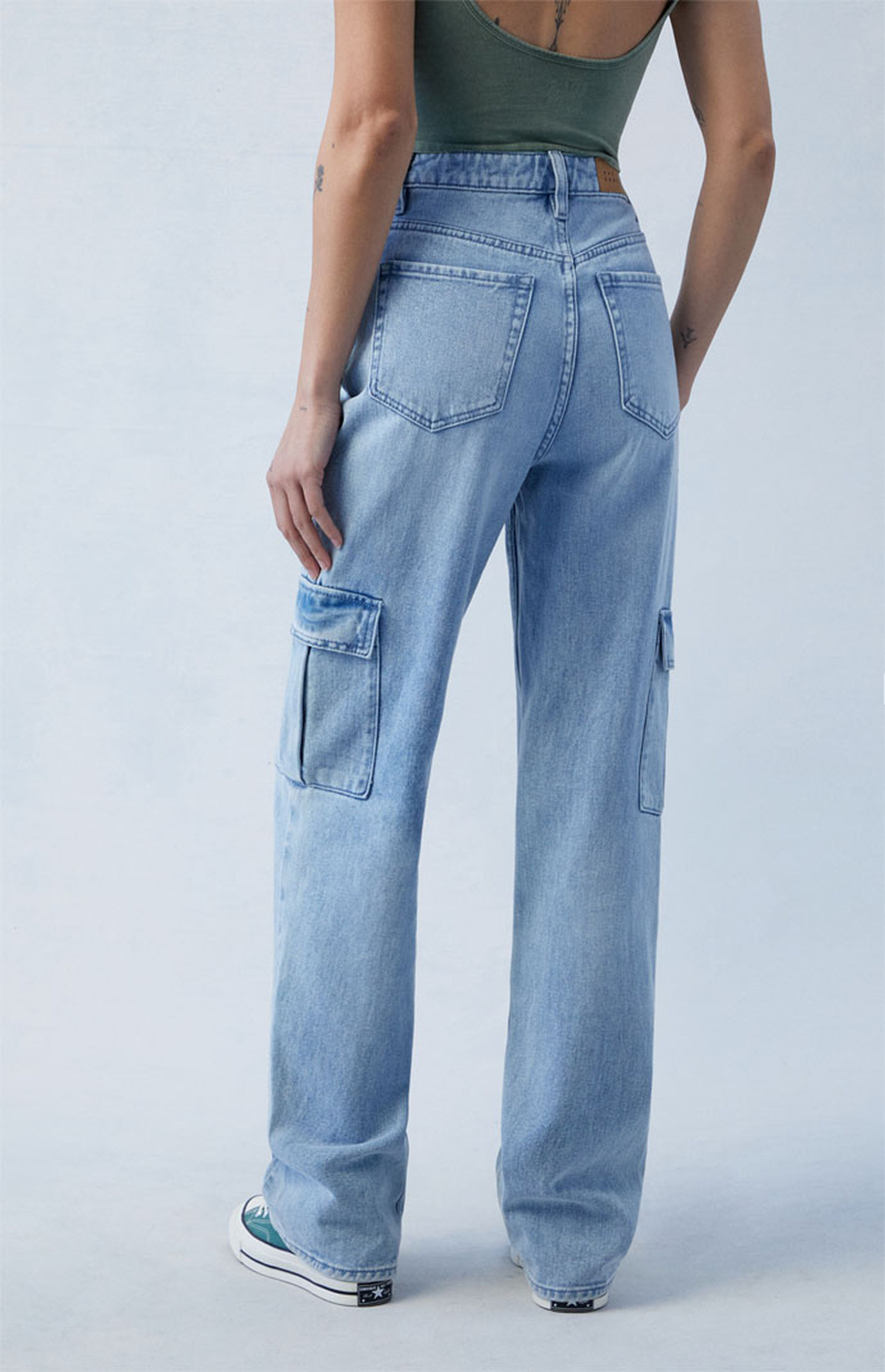 PacSun Light Indigo '90s Boyfriend Cargo Jeans | PacSun