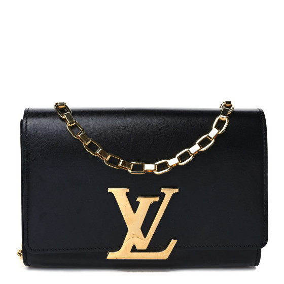 Calfskin Chain Louise GM Black | FASHIONPHILE (US)