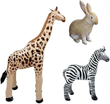 UgyDuky 3 Pack Giraffe Zebra Rabbit Inflatable Animal Zebra Inflatable Plush Stuffed Animal for P... | Amazon (CA)