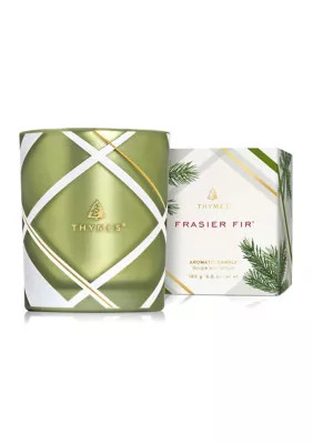 THYMES Frasier Fir Frosted Plaid 6.5 oz Poured Candle | Belk