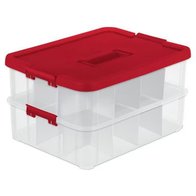 Sterilite 24 Compartment Stack and Carry Christmas Ornament Storage Box | Target