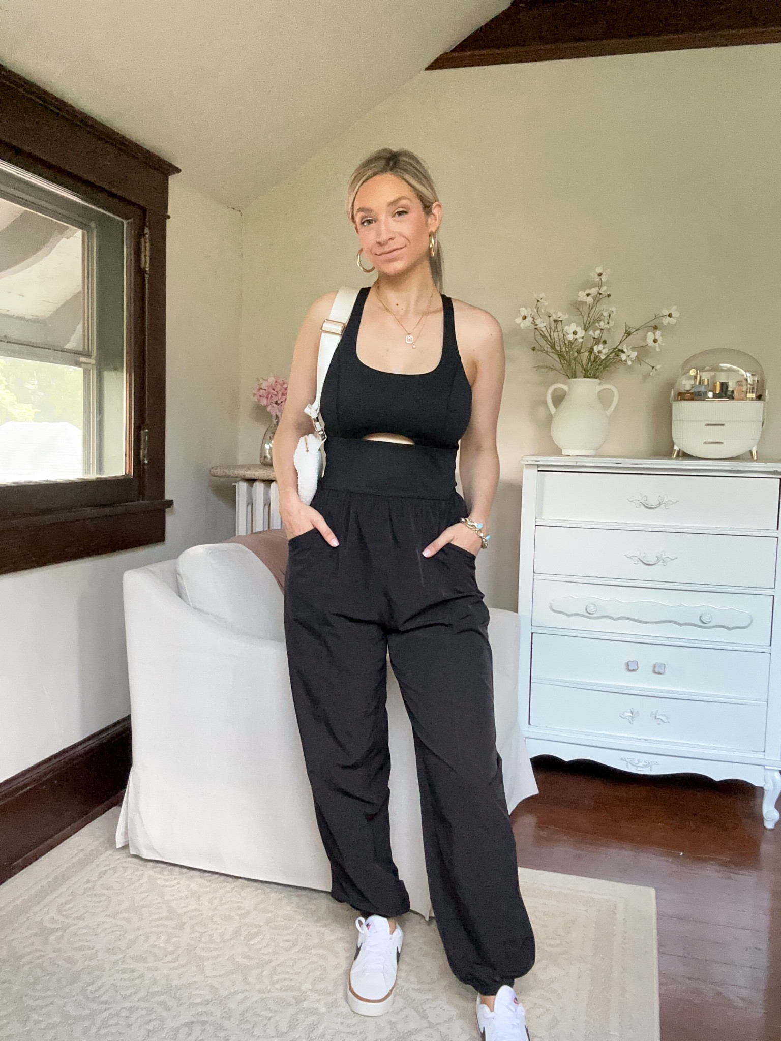 Amazon athletic jumpsuit, wearing a small, reviews say it runs small and I agree!

#LTKActive