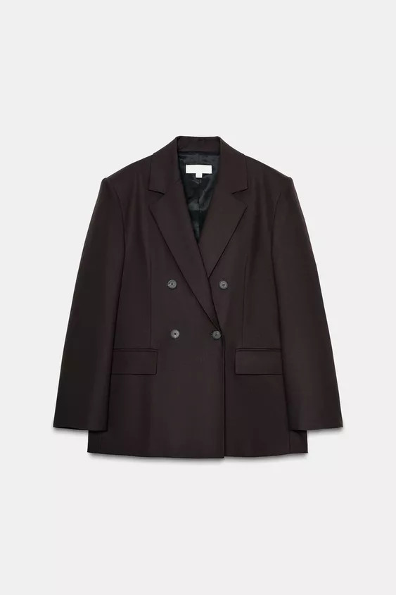 DOUBLE-BREASTED BLAZER WITH SHOULDER PADS | Zara US