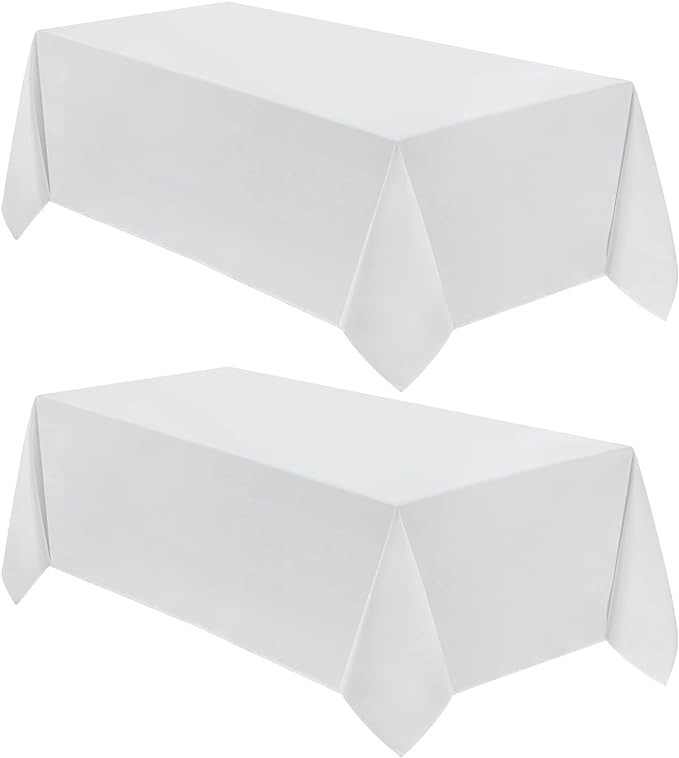 VidaFete 2 Pack 90*132inch Rectangle Tablecloth Polyester Table Cloth，Stain Resistant and Wrink... | Amazon (US)