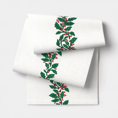 72"x14" Holly Berry Table Runner - Threshold™ | Target