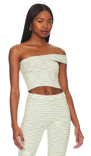 Mara Knit Top in Lime Spacedye | Revolve Clothing (Global)