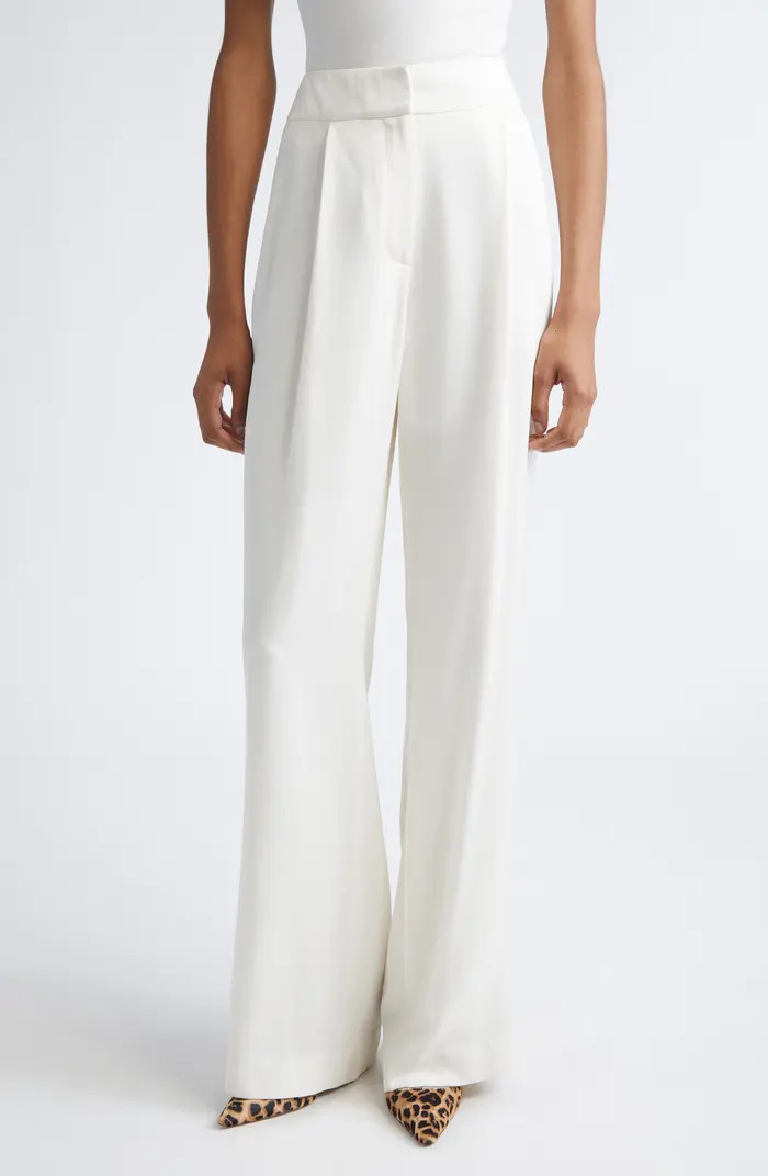 Robinne Crepe Back Satin Wide Leg Pants | Nordstrom