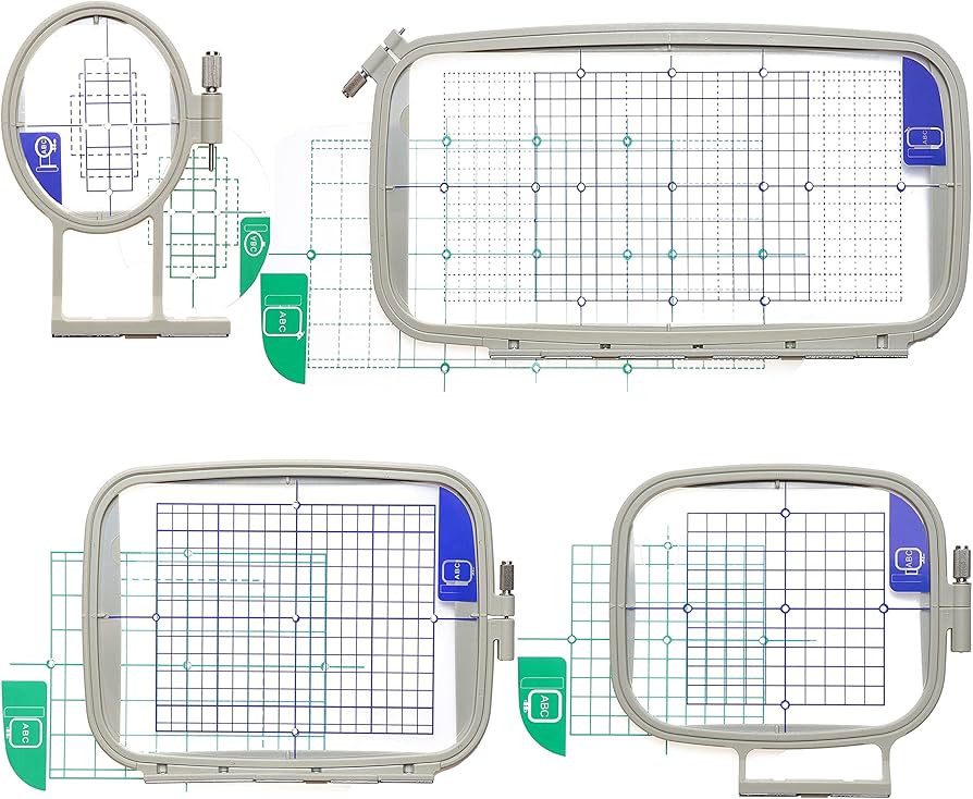 New brothread Embroidery Machine Hoop 4 in 1 Set (SA442+SA443+SA444+SA445) for Brother PE800 PE78... | Amazon (US)