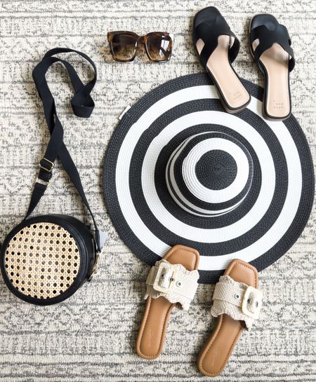 I found some fresh summer fashion finds just in time for the beach! Since I’m always drawn to a new color fashion palette, these fit the bill perfectly. beach wear summer sandals slide sandals cross body black and white fashion oversized sunglasses 

#LTKfindsunder50 #LTKshoecrush #LTKbeauty