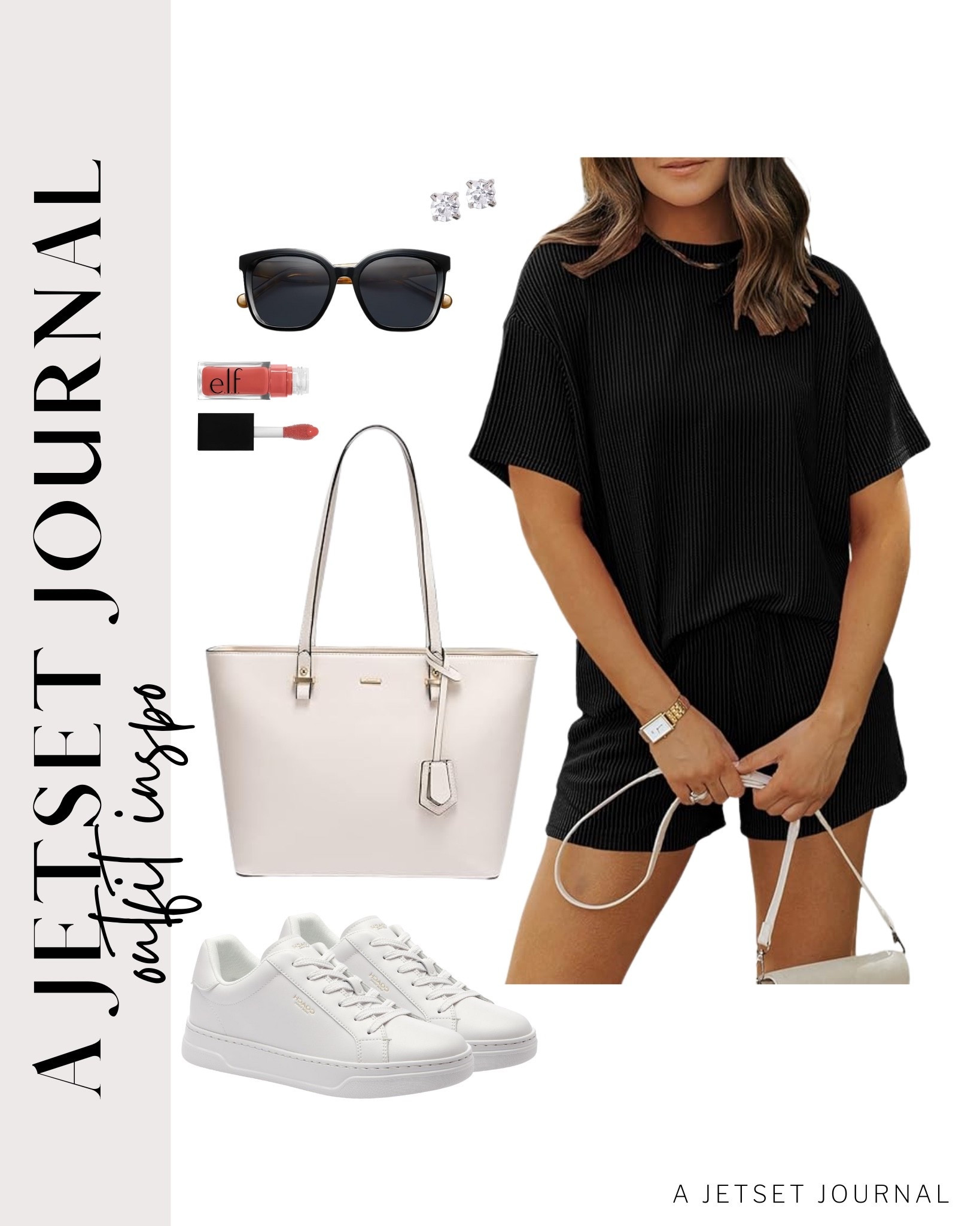 This new set from Amazon is one you'll want to shop now! Style it with stud earrings, white sneakers, and a cute tote bag!
elf lip oil, somfy set, airport outfit, summer shorts, comfy outfit, summer fashion, everyday look, running errand outfit idea, makeup favorite, beauty must have, summer favorite, affordable style, amazon fashion, small purse

#LTKU #LTKSeasonal #LTKStyleTip