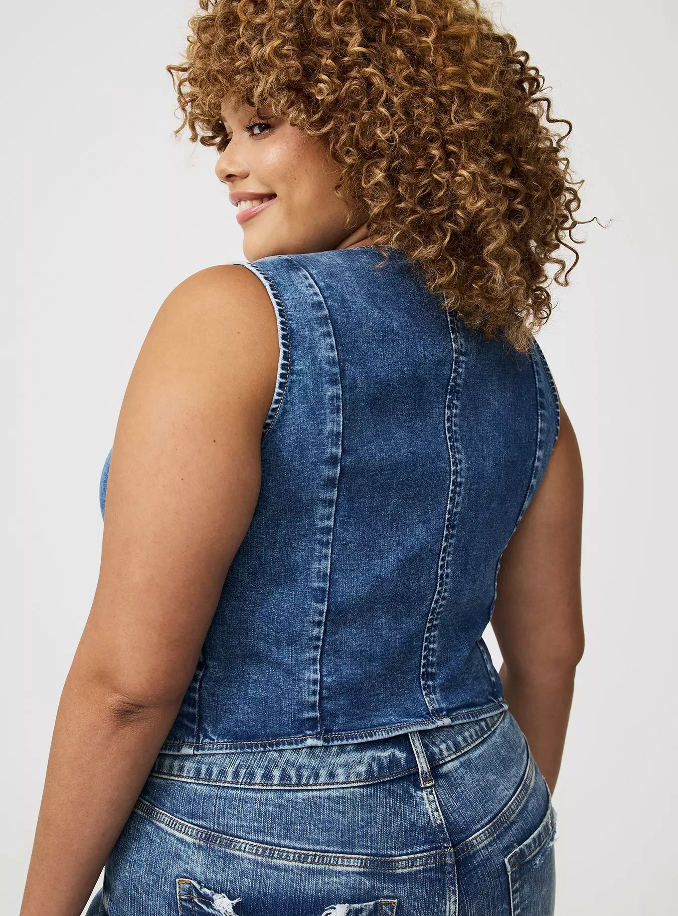 Vintage Stretch Denim Vest | Torrid (US & Canada)