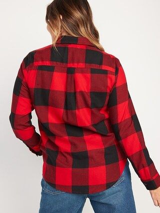 Long-Sleeve Plaid Flannel Shirt for Women | Old Navy (US)