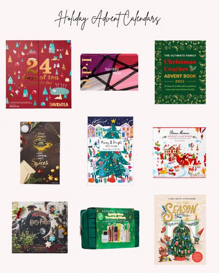 Holiday Advent Calendar, Christmas, count down, Harry Potter, tea, nail polish, bonne maman, spices, Sephora clean beauty

#LTKGiftGuide #LTKHoliday #LTKSeasonal