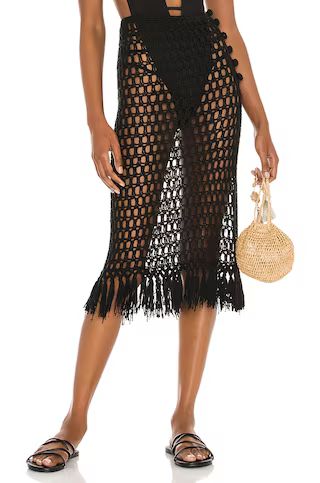 superdown Misty Crochet Midi Skirt in Black from Revolve.com | Revolve Clothing (Global)